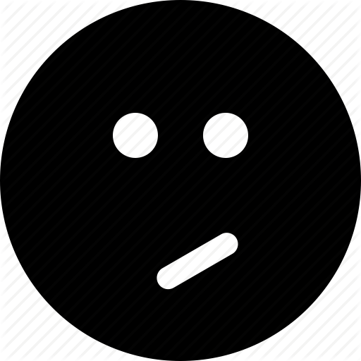 Confused Emoticon Emotion Face Perplexed Sad Smiley - Circle (512x512)