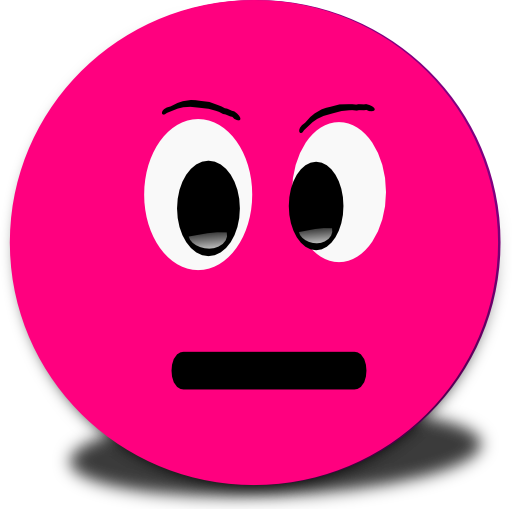 Clipart Confused Smiley Pink - Confused Face Clip Art (512x515)
