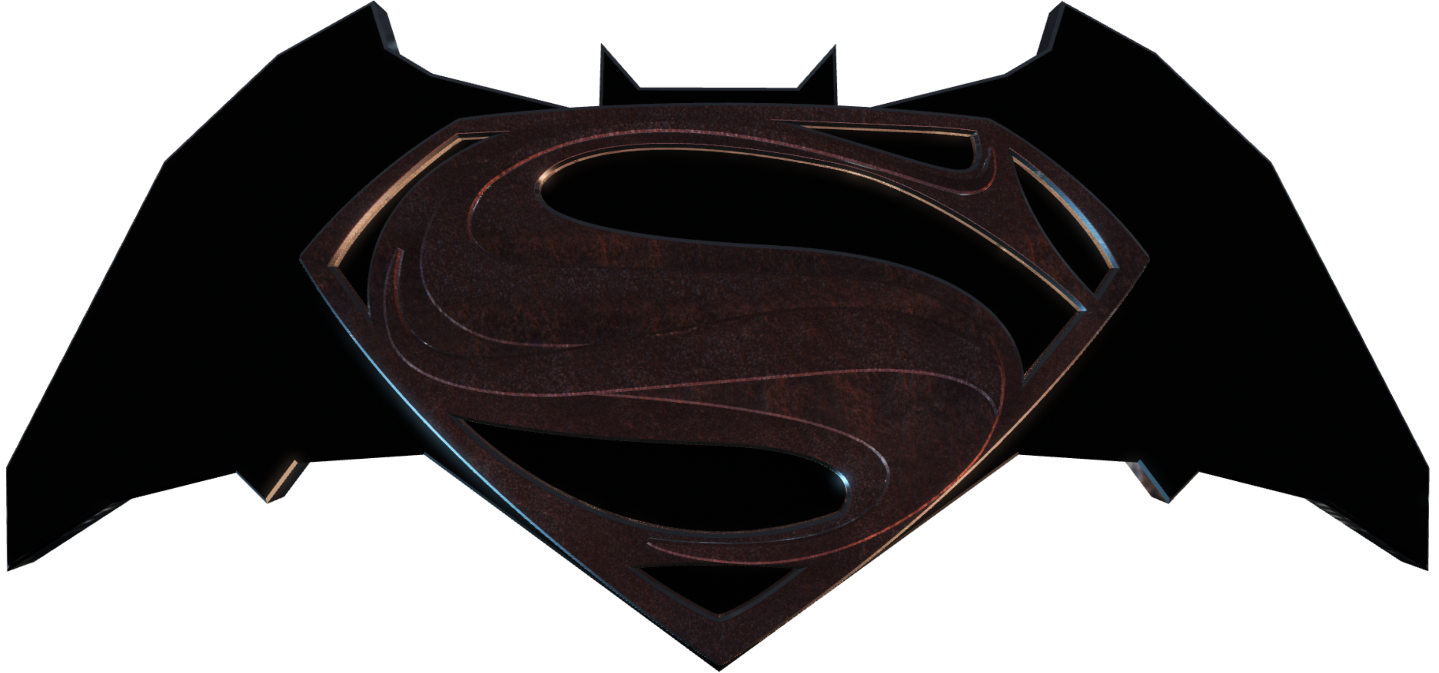 Batman Vs Superman Manips Art - Black And White Batman V Superman Logo (3000x1688)