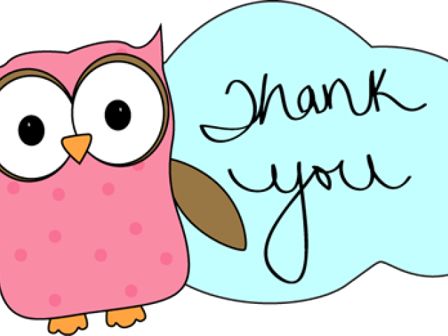 Owl Clipart Homework - Thank You Clip Art Free (640x480)