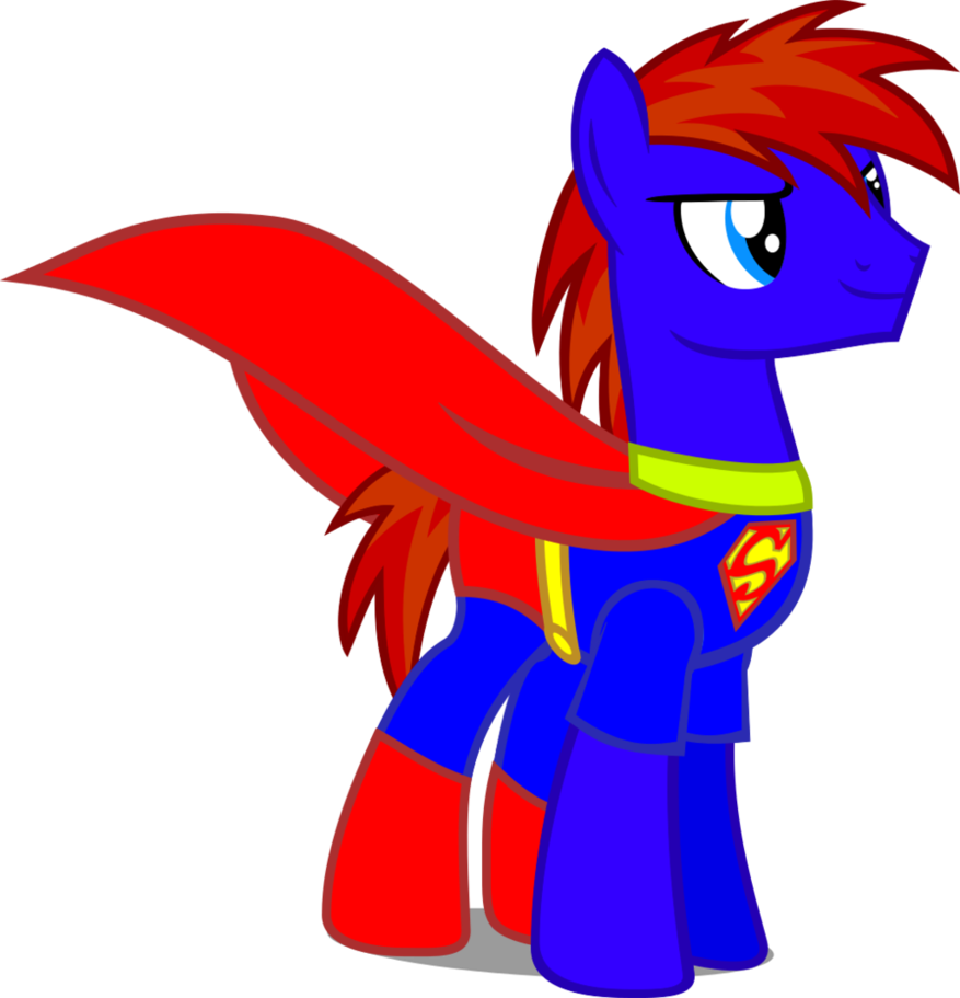 Rail Spike's Superman Costume By Peremarquette1225 - Superman As A Pony (877x911)