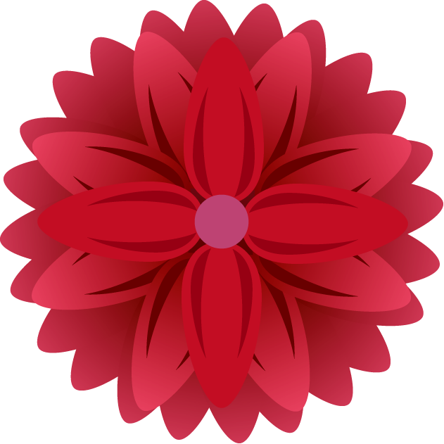 Dahlia Flower Clip Art - Automovel Clube De Portugal (631x631)