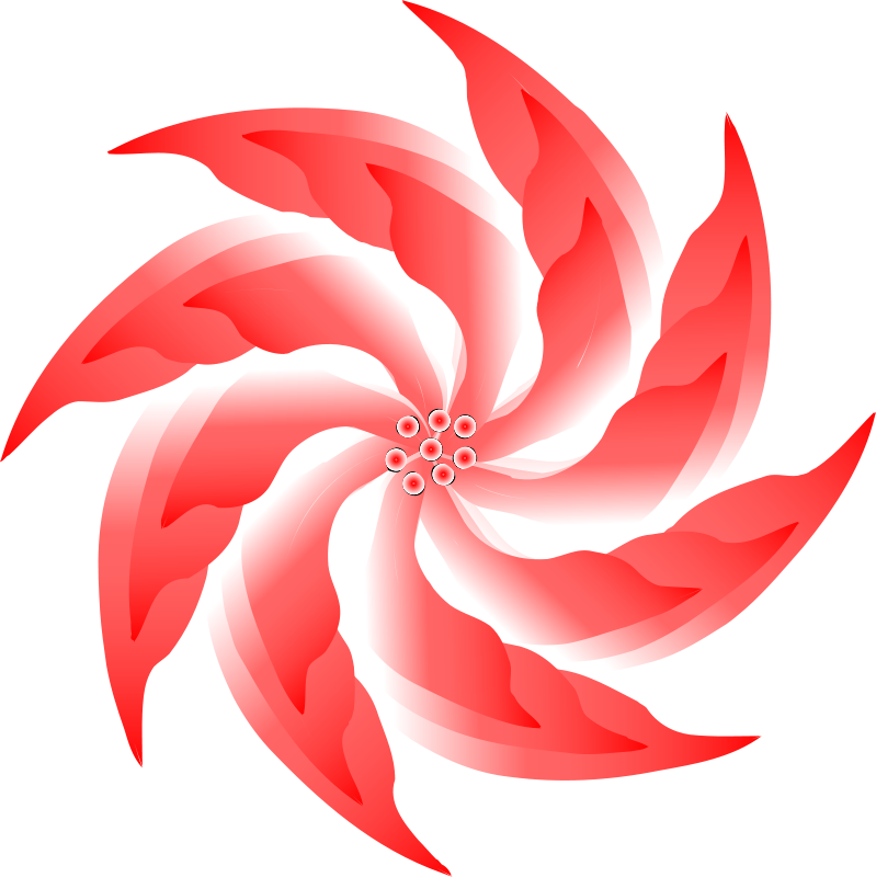 Red Flower Clipart Red Blossom - Red Spiral Png (799x800)