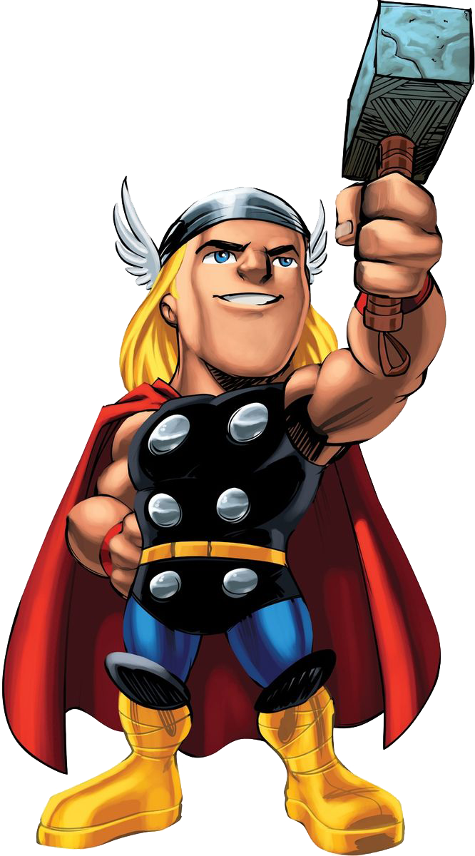 Marvel Super Hero Squad Thor Png (666x1200)