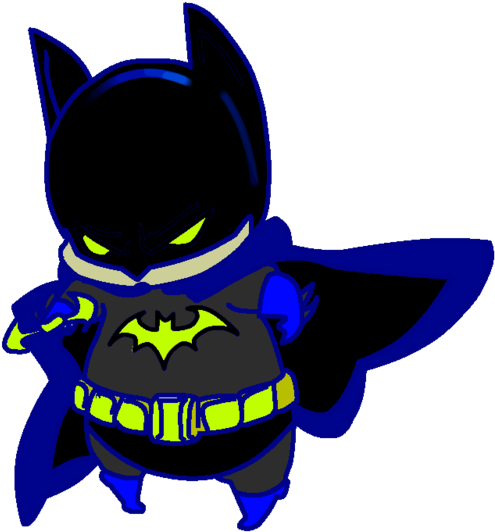 Cute Fat Chibi Batman By Acidlullaby08 D6i9t12png Clipart - Clip Art (800x600)