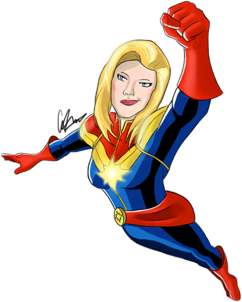 Captain Marvel By Anthonyparenti Captain Marvel By - Ms Marvel Clipart (1366x654)