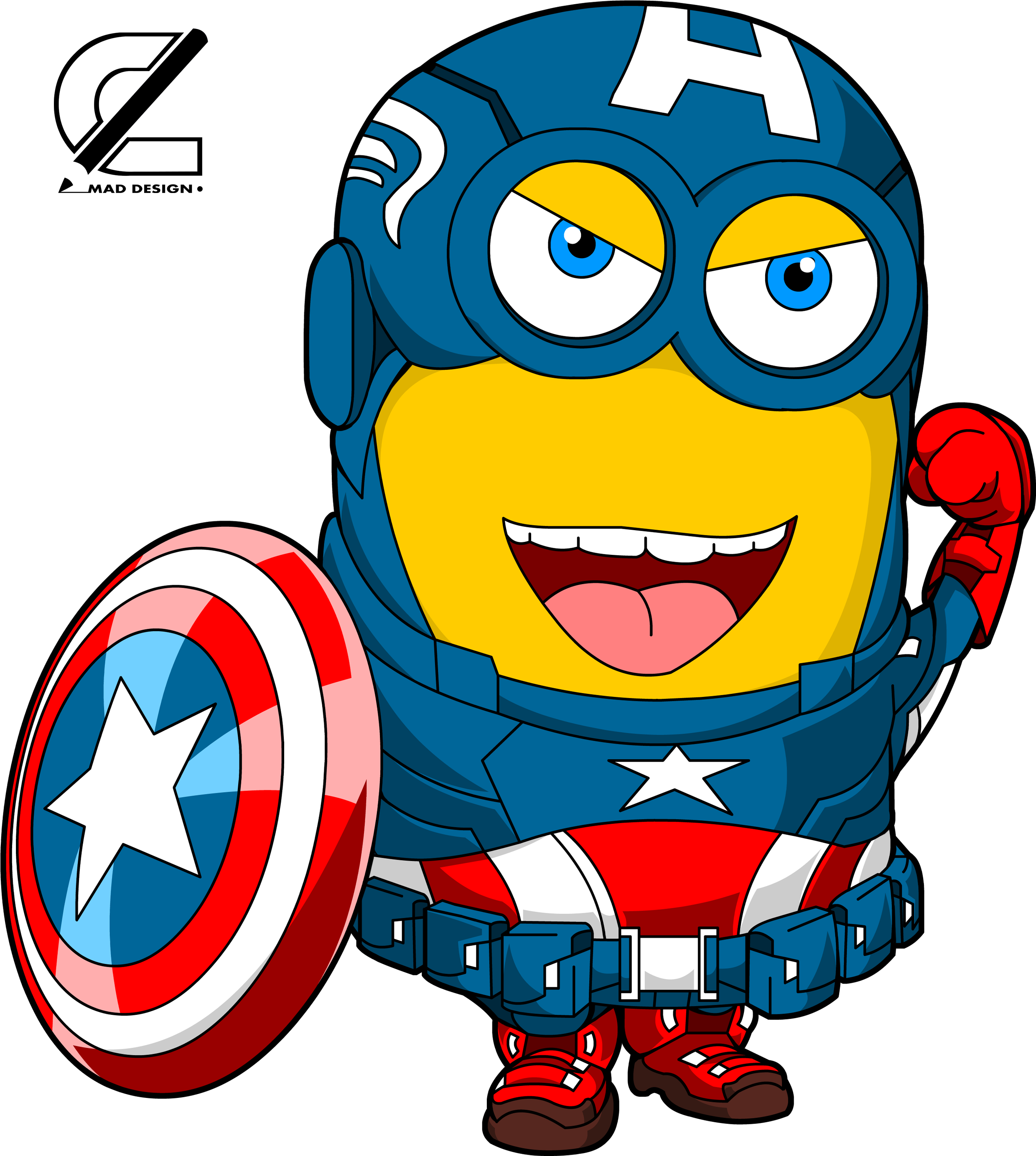 Captain America Minion (despicable Me) - Captain America Minion (2717x3034)