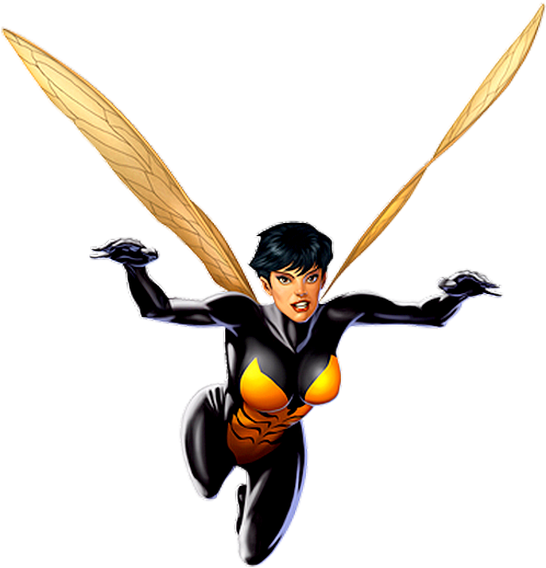 Wasp Clipart Marvel - Wasp Marvel Comic Png (550x767)