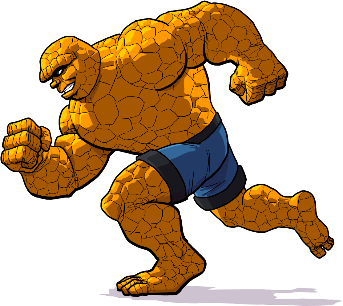 The Great Marvel Race - Fantastic Four Thing Png (1174x1035)
