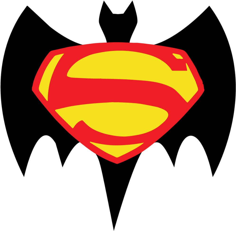 Batman V Superman Retro Logo By Jarvisrama99 - Batman Superman Logo Png (1024x1010)