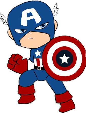 Captain America Cartoon Png (338x441)