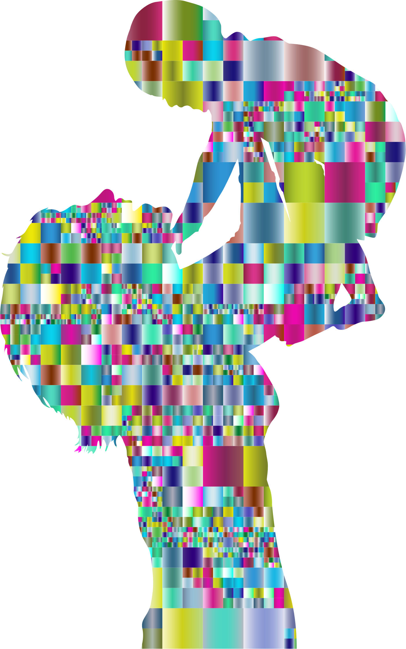 Big Image - Prismatic Mosaic Silhouette (1404x2245)