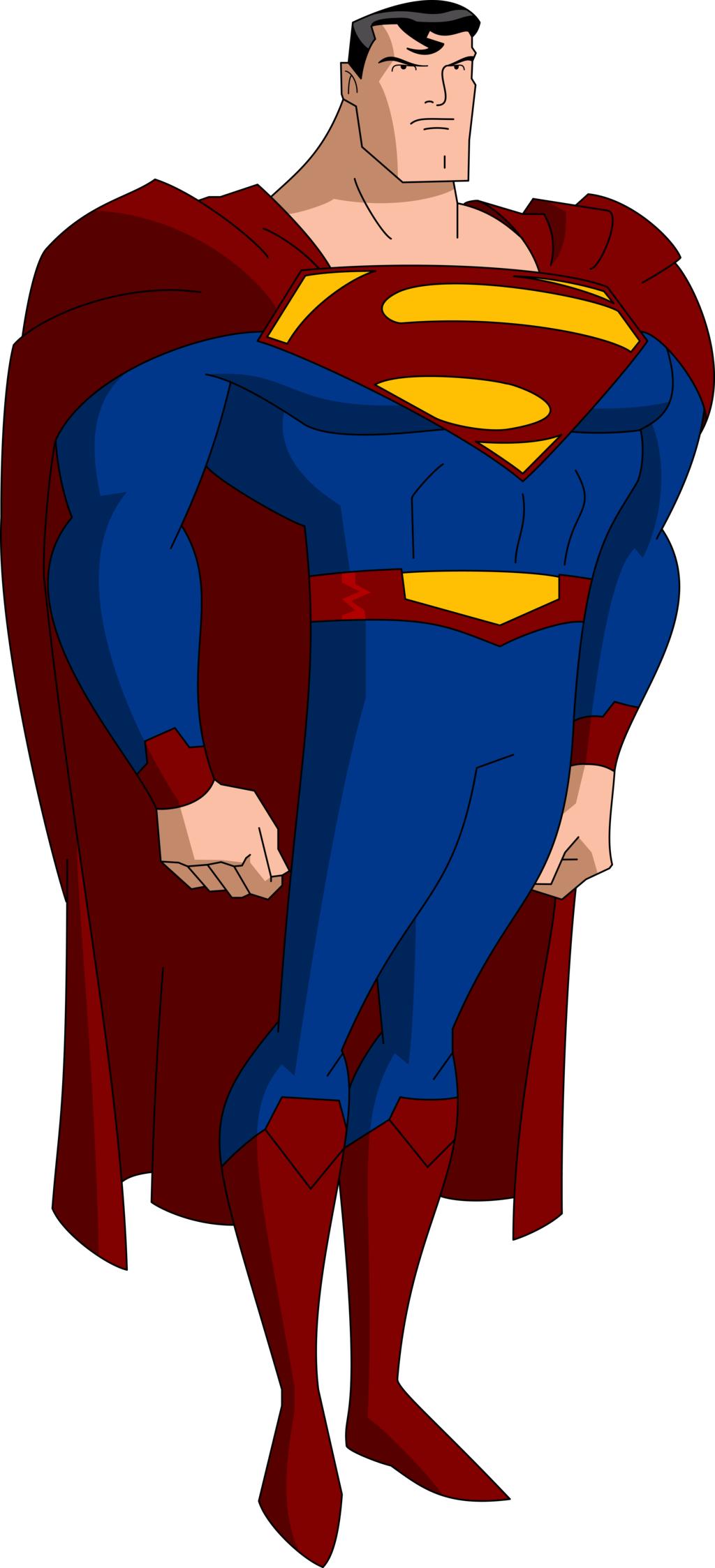 Superman Clipart Superman Clipart - Superman Liga Dela Justicia Ilimitada (1024x2247)