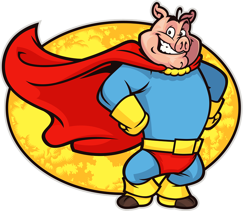 Clark Kent Domestic Pig Clip Art - Clark Kent Domestic Pig Clip Art (820x713)