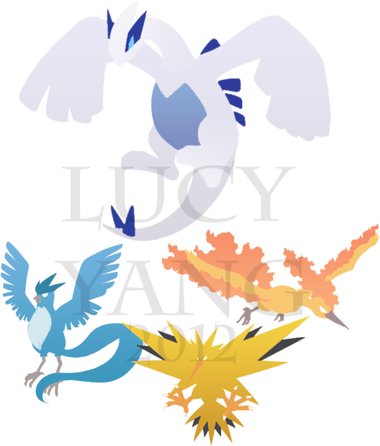 Lugia And Legendary Birds Trio Silhouette By Lucyrules20 - Pokemon Articuno (832x960)