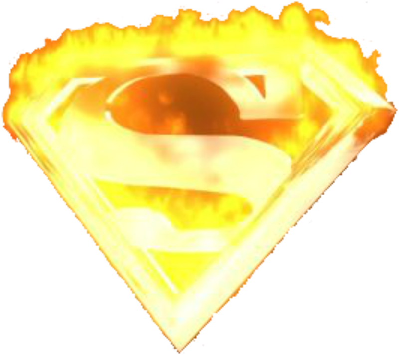 Fiery Superman Logo - Superman Logo On Fire (800x713)