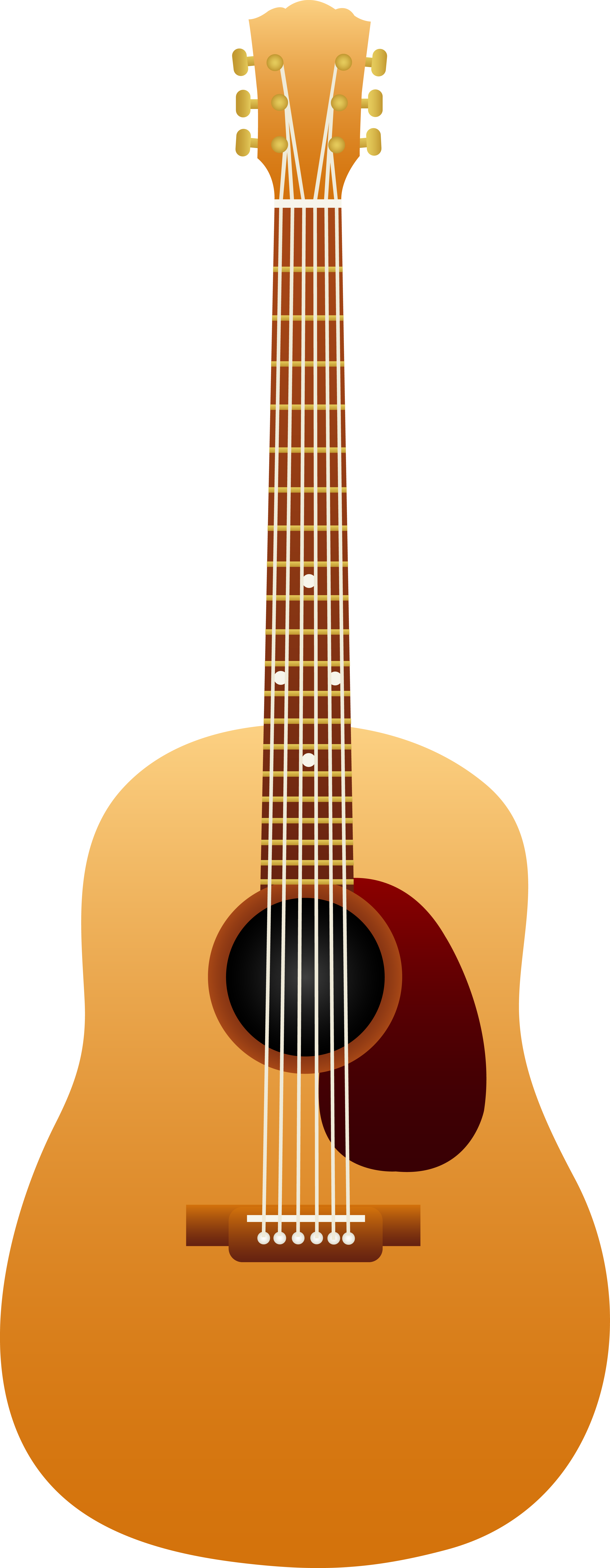Acoustic Guitar Clip Art - Guitar Clipart No Background (3184x8188)