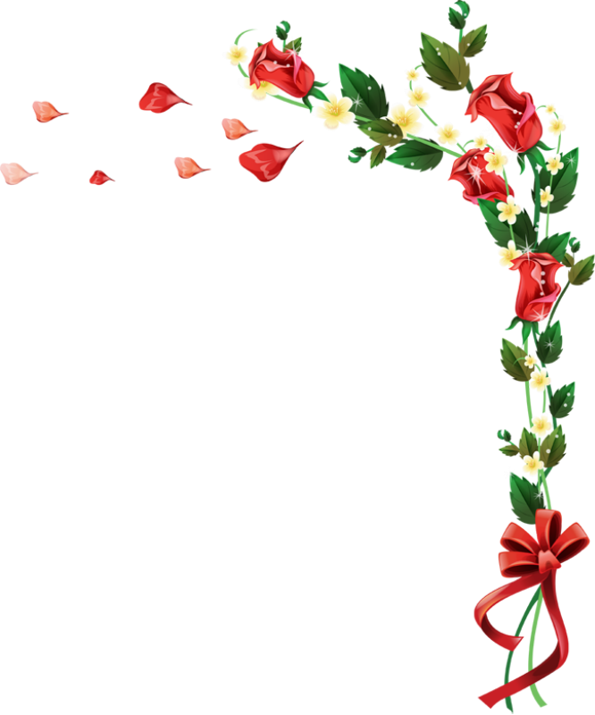 Png I Ekler7, Flower Animations, Flower Clipart Animations - Rose Decoration Png (666x800)