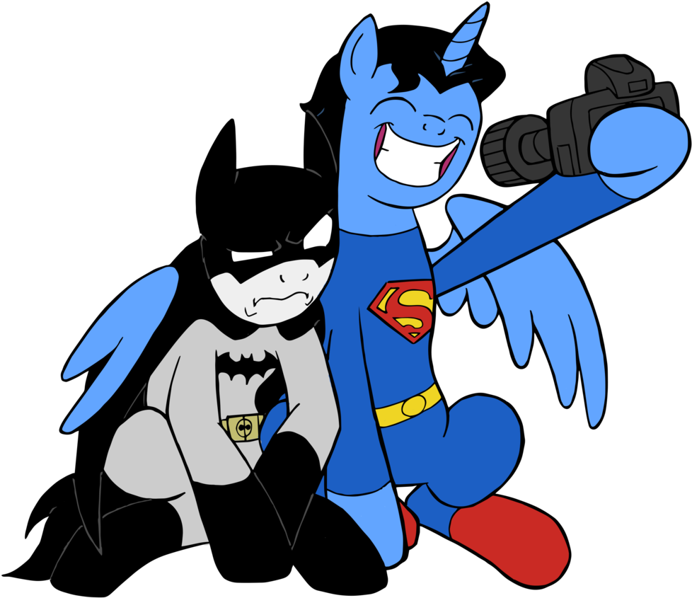 Batmane And Supermane Photo Selfie By Edcom02 - Cartoon (1256x1024)