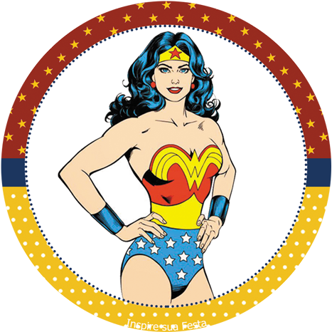 Com/mulher Maravilha Kit Festa Gratis Para Imprimir/ - Convite Mulher Maravilha Para Imprimir (500x500)