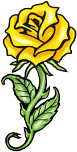 Cross And Rose Tattoo Designs - Red Rose Tattoo (250x502)