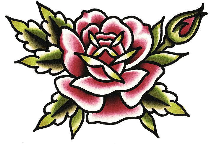 Tattoo Shop Long Beach - Flower Tattoo Png (715x500)