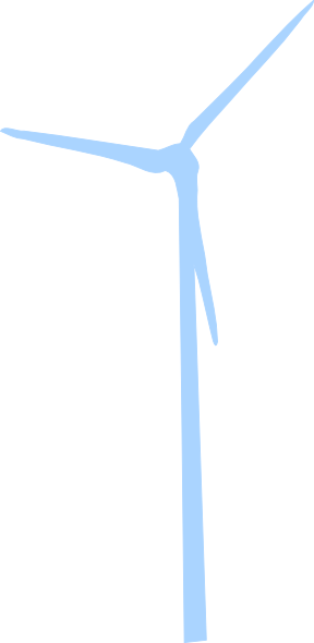 Light Blue Wind Turbine Clip Art At Clker - Wind Turbine Clip Art (288x590)