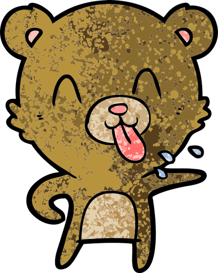 Cartoon Bear Vector Image Icon Illustration Design - Dibujo Animado De Grosero (439x550)