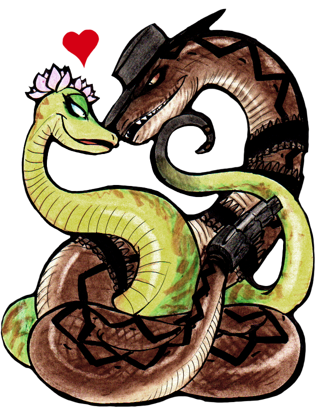 Rattlesnake Jake And Viper In Love - Rattlesnake Jake And Viper (690x904)