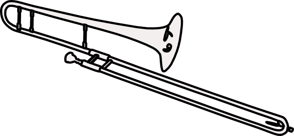 Trombone Clipart 1 Trombone Clipart 2 - Trombone Clipart 1 Trombone Clipart 2 (600x279)
