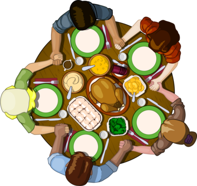 Thanksgiving Table - Thanksgiving Table Clipart (400x379)
