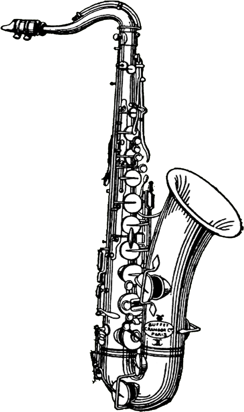 Tenor Saxophone Clip Art - Tenor Saxophone Clip Art (810x1350)