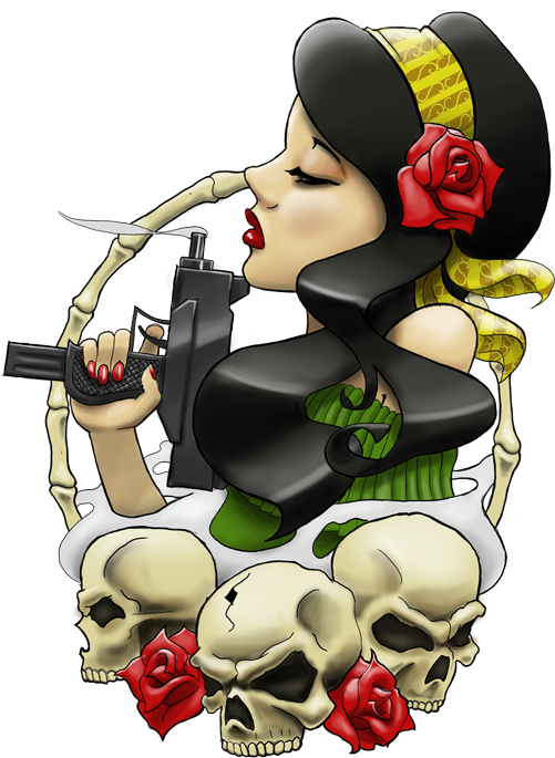 Ghetto Gypsy Head Tattoo By Artisticrender - Traditional Tattoo Png (600x927)