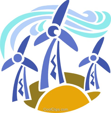 Elegant Wind Turbine Clipart Wind Energy Royalty Free - Elegant Wind Turbine Clipart Wind Energy Royalty Free (471x480)