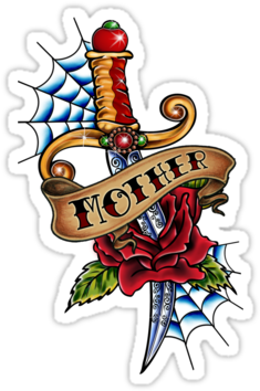 30 Lovely Mom Tattoos - Old School Tattoo Design Png (375x360)
