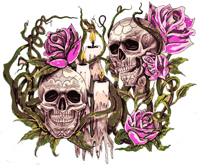 What Is The Meaning Of A Skull And Rose Tattoo Youtube - Money Roses Tattoo Designs (702x579)