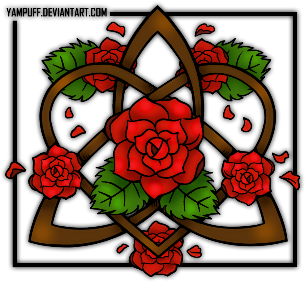 Rose Tattoo Png Transparent Free Images Only - Celtic Rose Transparent Png (1024x944)