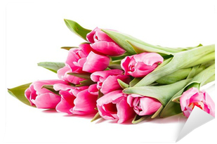 Fotomural Muchos De Los Tulipanes De Color Rosa Acostado - Tulip (400x400)