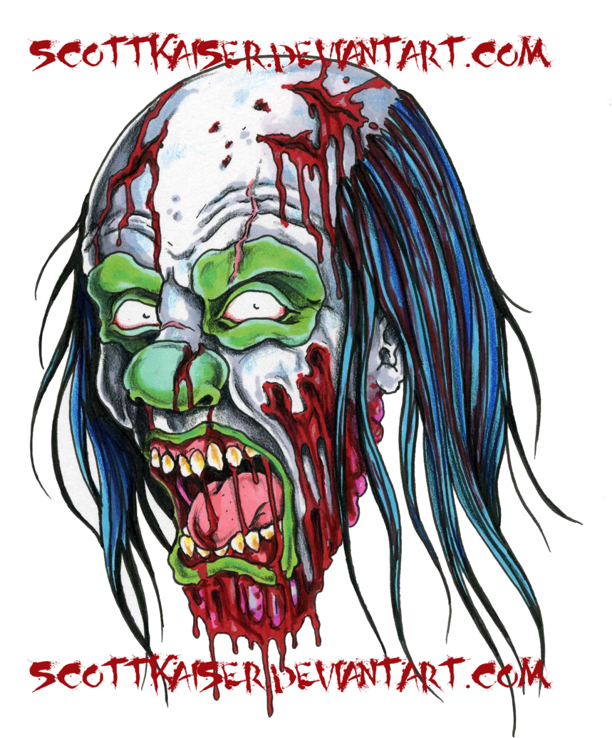 Zombie Claddagh Tattoo Design In - Clown (900x1049)