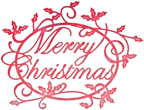 Cheery Lynn Designs Merry Christmas Holly Sentiment - Cheery Lynn Designs Die-merry Christmas Holly Sentiment (500x500)