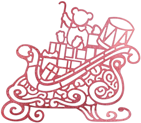 Cheery Lynn Designs Santa's Sleigh Die Cut Out - Cheery Lynn Designs - Santa's Sleigh Die - Dl173 (500x500)