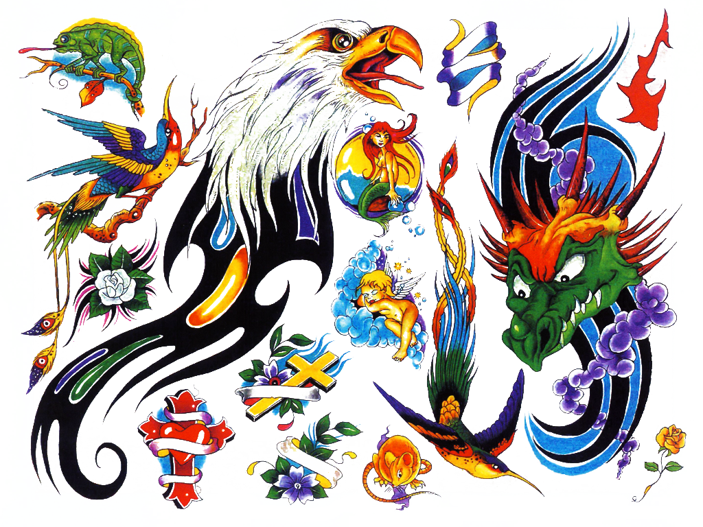 Colour - Color Tattoos Design (1024x768)