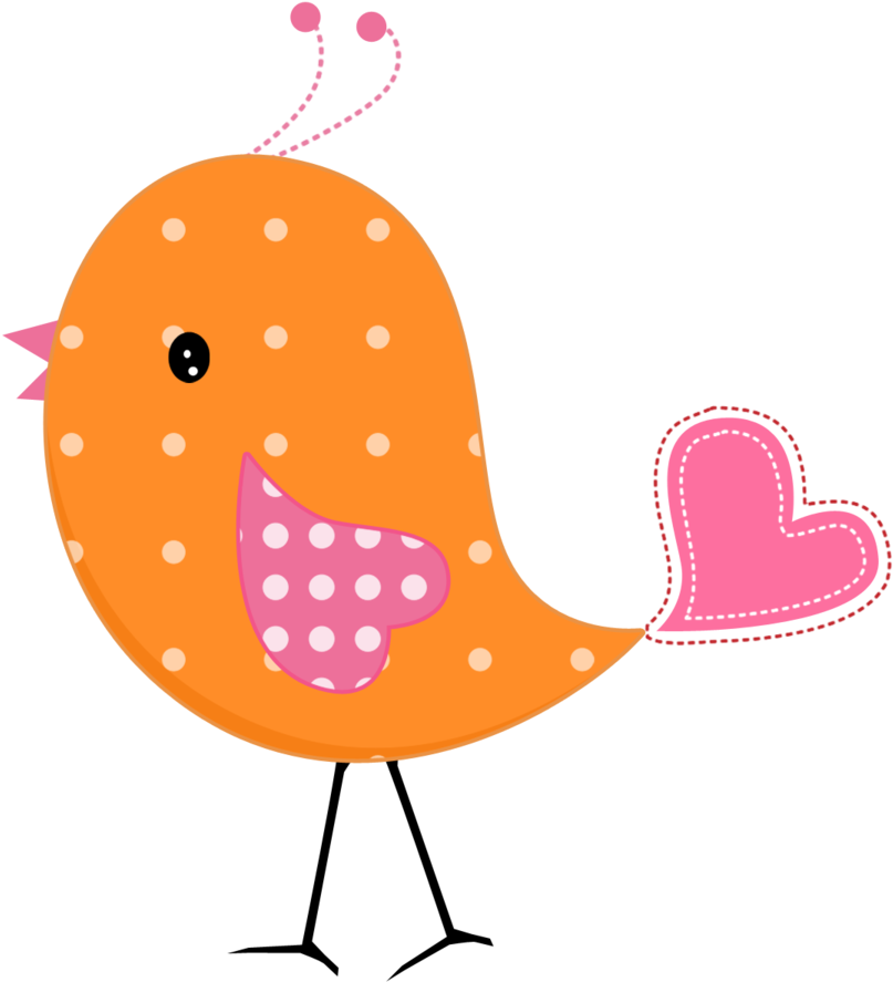 Scrapbooks Digitais, Pássaros Fofos, Passarinhos, Desenhos - Dibujos De Pajaritos Naranja (900x900)