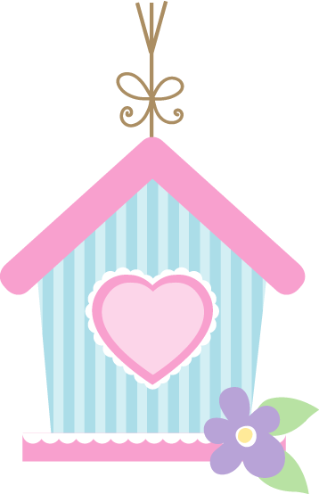 Kit De Personalizados Tema "passarinhos" Para Meninas - Desenho De Casinha De Passarinho (358x554)