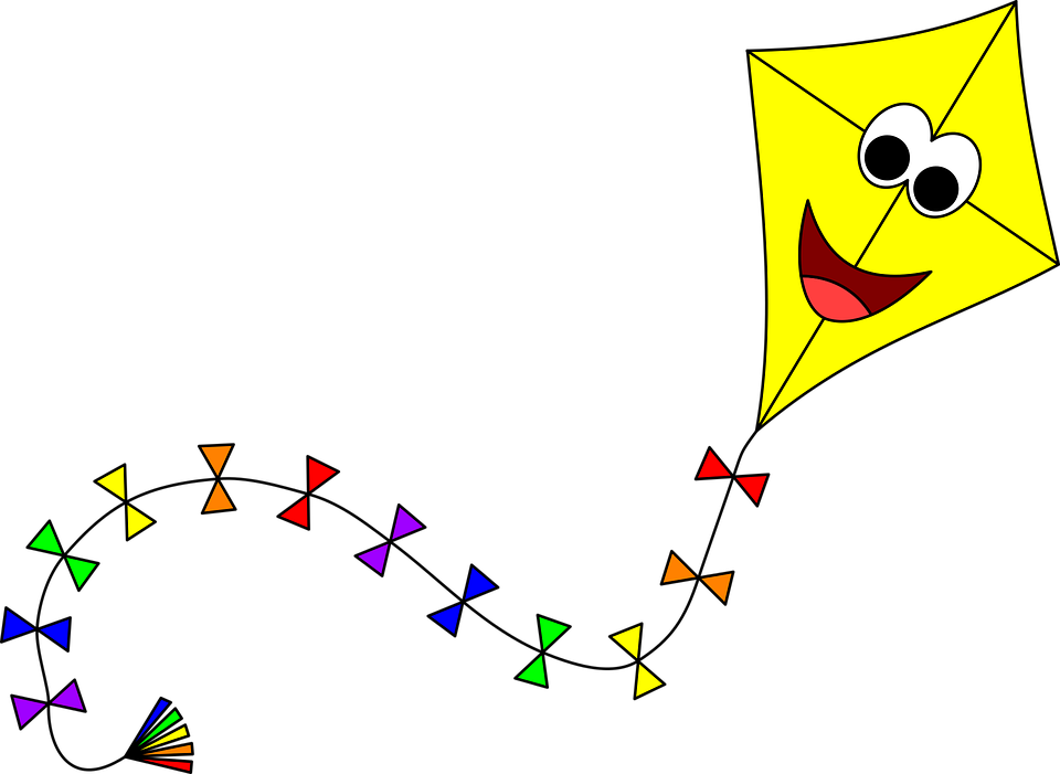 Wind Clipart Kite - Yellow Kite Clipart (1028x750)