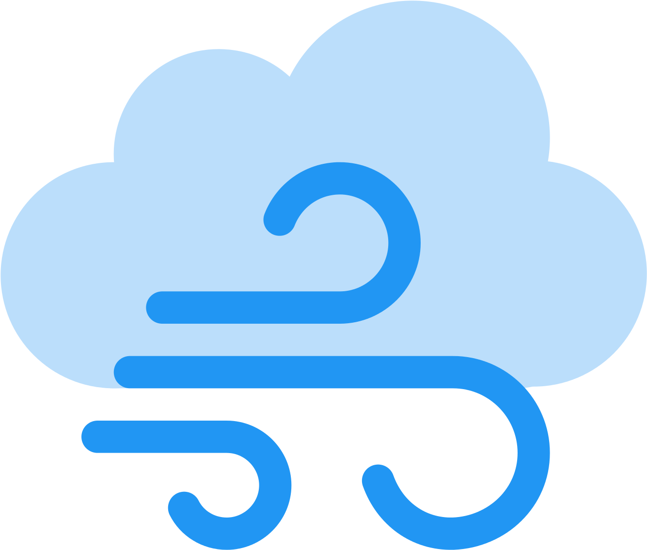 Wind Clipart Weather Symbol - Windy Weather Icon (1600x1600)