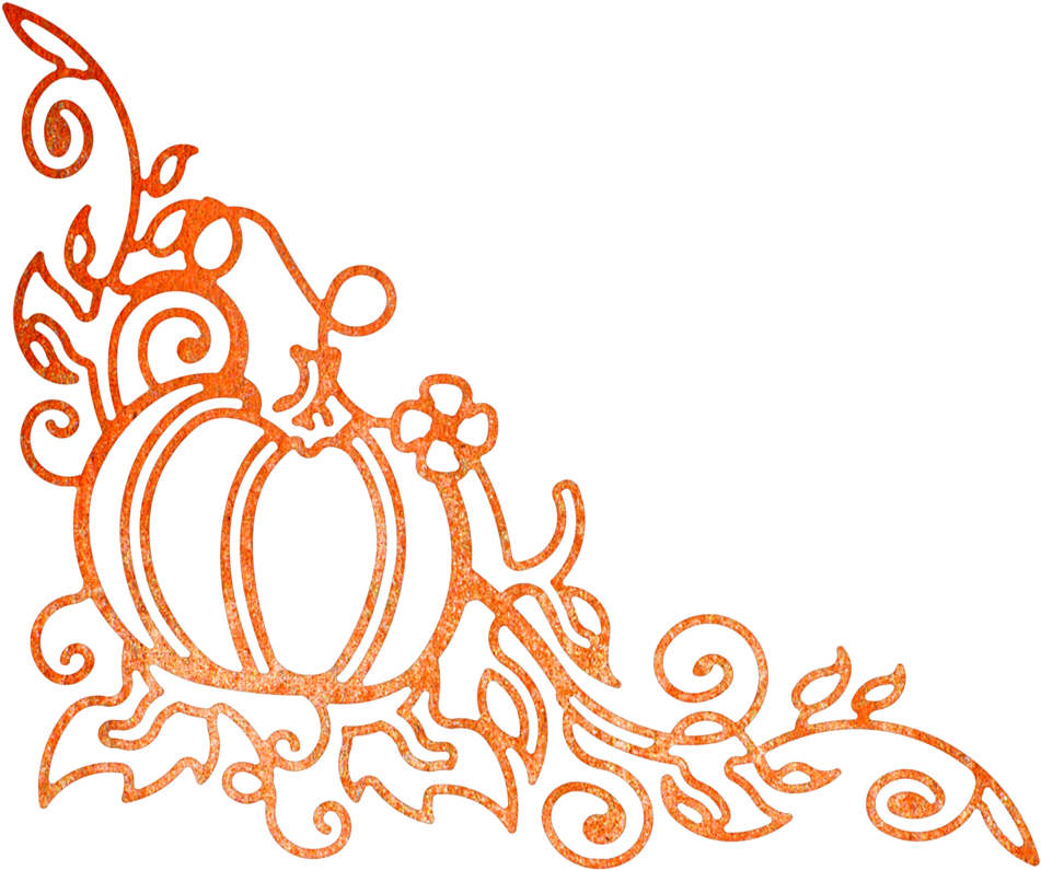 Cheery Lynn Designs - Cheery Lynn Designs Die-lacy Pumpkin Corner Flourish, (1000x1000)