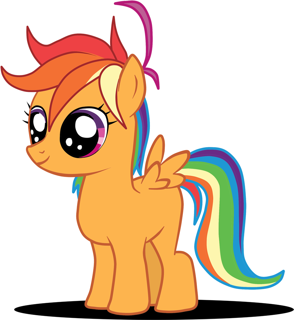 Windy Dash Filly By Ruhisu - Mlp Orange Pony Filly (1000x1086)