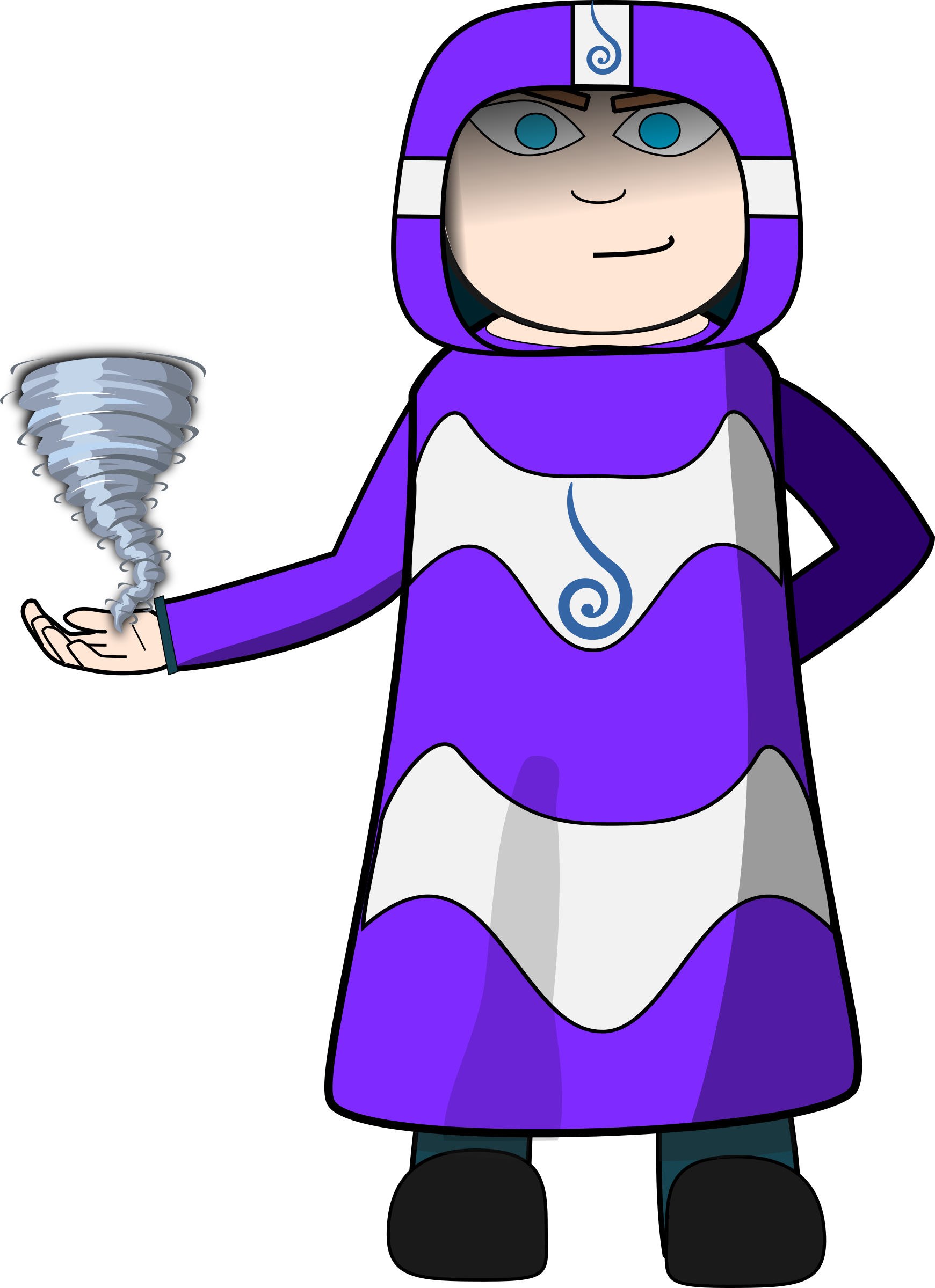 Wind Mage - Fantasy Paper Toy Characters Aqa (1741x2400)