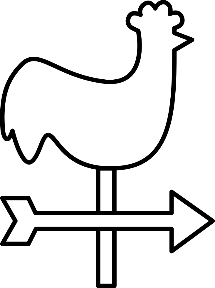 Rooster Weather Vane Comments - Dibujos De Una Veleta (732x980)